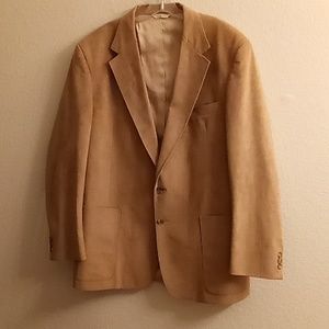 R Paco Rabanne UltraSuede RARE!!  Made in U.S.A Size 44L Tan Color HMBC